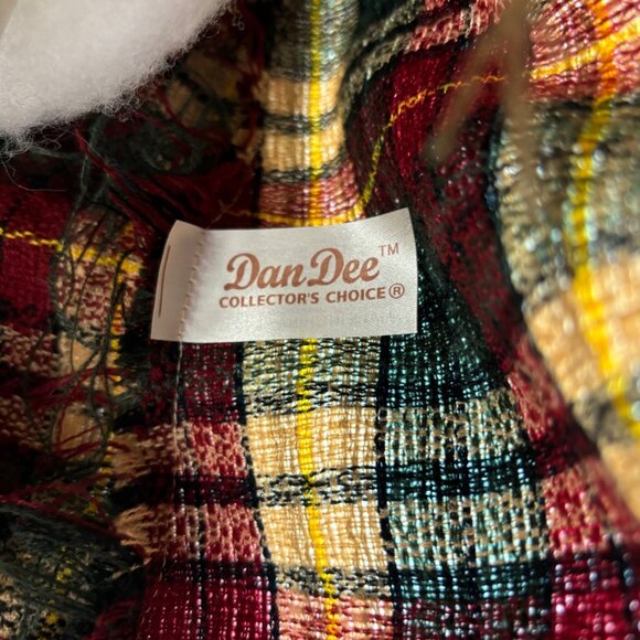 Vintage  Dan Dee Santa Claus 33" Doll In Plaid Coat With Teddy & Festive Accents - Picture 11 of 13